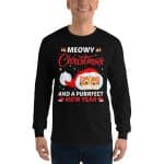 Men's Merry Christmas Cat Long Sleeve Shirt - Image 4