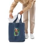 Organic Denim Dog Tote Bag | Eco-Friendly Large Grocery Carryall