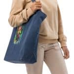 Organic Denim Dog Tote Bag | Eco-Friendly Large Grocery Carryall - Image 9