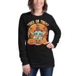 Women’s Halloween Trick or Treat Unisex Long Sleeve Tee