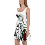 Women's Floral Skater Dress | Sleeveless | All-Over Print | Summer Dress - Image 3