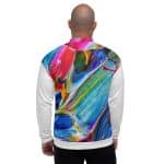 Unisex Abstract Art Bomber Jacket - Cozy & Stylish - Image 11