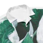 Men's Leafy Print Summer Button-up Shirt - Image 9