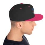 All American BURH Text Printed Snapback Hat - Classic Fit, Adjustable - Image 55