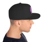 All American BURH Text Printed Snapback Hat - Classic Fit, Adjustable - Image 6