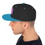 All American BURH Text Printed Snapback Hat - Classic Fit, Adjustable - Image 14