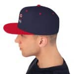 All American BURH Text Printed Snapback Hat - Classic Fit, Adjustable - Image 74
