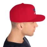 All American BURH Text Printed Snapback Hat - Classic Fit, Adjustable - Image 79