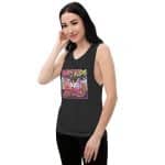 Women's Graphic Muscle Tank - Relaxed Fit, Flowy Summer Top - Image 3
