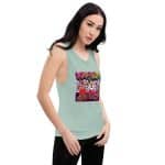 Women's Graphic Muscle Tank - Relaxed Fit, Flowy Summer Top - Image 15