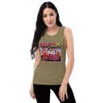 Women's Graphic Muscle Tank - Relaxed Fit, Flowy Summer Top - Image 8