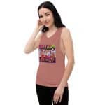Women's Graphic Muscle Tank - Relaxed Fit, Flowy Summer Top - Image 6