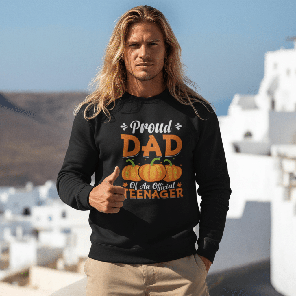 Proud Dad of an Official Teenager Men's Sweatshirt - Image 2