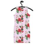 Women's Floral Pink Bodycon Dress - Elegant Fit, Spring/Summer