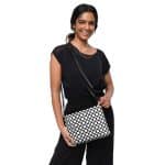 Trendy Faux Leather Crossbody Bag with Removable Straps - Image 11