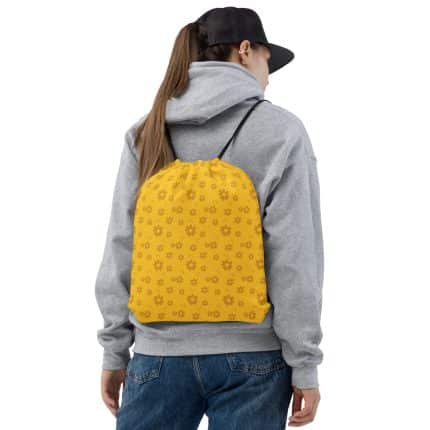 Cool Drawstring Backpack with Vibrant Prints - One Size