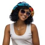All Over Colourful Leaves  Printed Reversible Bucket Hat - Image 10