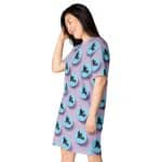 Stylish All Over Printed Floral T-Shirt Dress for Any Occasion - Image 13