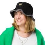 Distressed Denim Bucket Hat - Just Smile