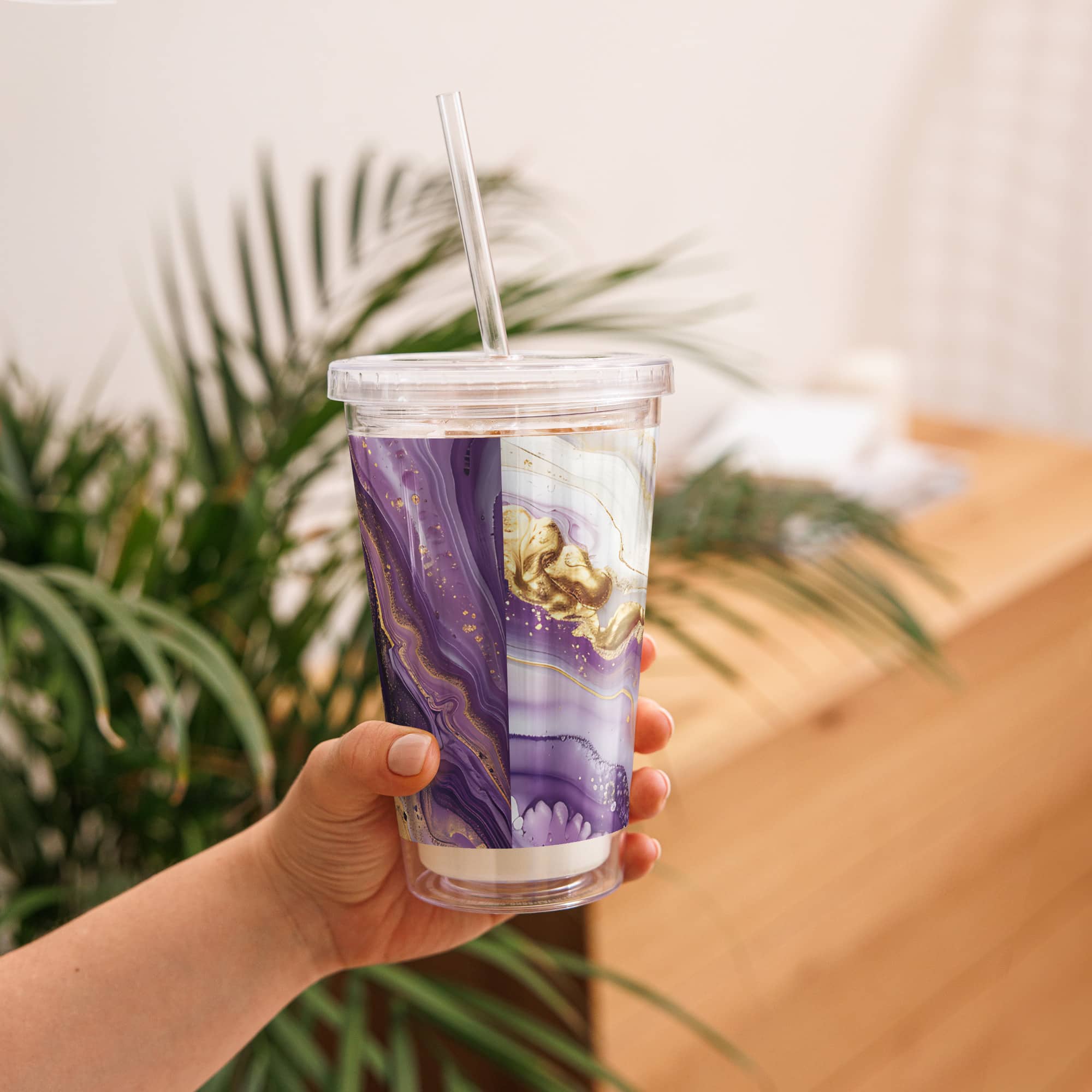 double-wall-clear-plastic-tumbler-16-oz-16-oz-back-66f2b8df4a9dc.jpg Clear Plastic Tumbler | Reusable & BPA-Free | 16oz - Image 1
