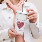 Insulated tumbler with a straw