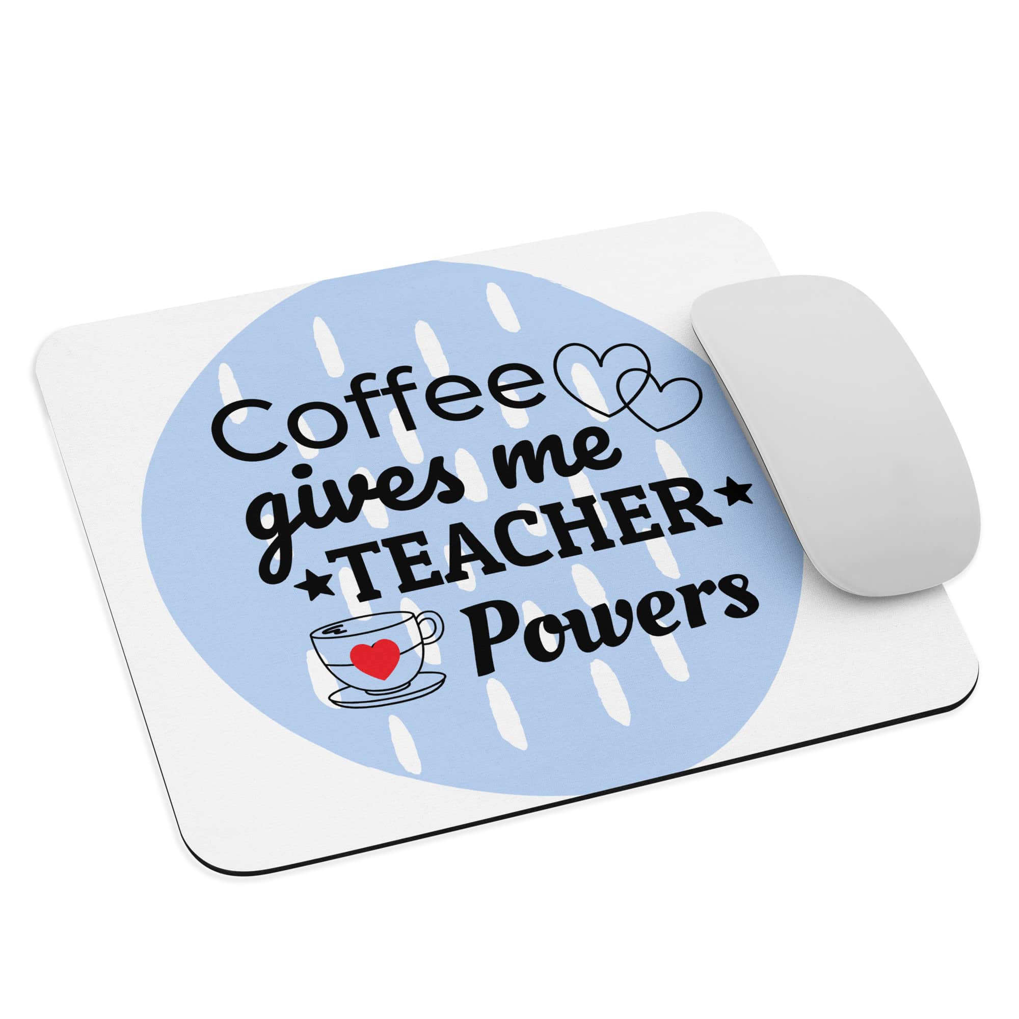 mouse-pad-white-front-66da9d9447862.jpg Motivational Mouse Pad - Coffee Lover - Image 1