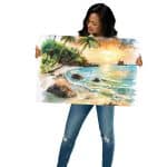 Sunset Beach Photo Poster - Glossy & Matte Finish