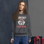Women's Graphic Sweatshirt - "Your Face Tells Me Everything" Casual Top - Image 6