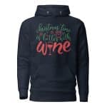 Christmas Time is Better with Wine Unisex Hoodie - Image 11