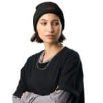 Richardson Women's Embroidered Floral Waffle Beanie - Image 2