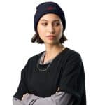 Richardson Women's Embroidered Floral Waffle Beanie - Image 3