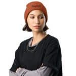 Richardson Women's Embroidered Floral Waffle Beanie - Image 5