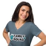 Women's Family Squad V-Neck T-Shirt - Casual & Comfortable - Image 16