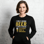 I only Drink Beer 3 days a week Unisex Hoodie - Gilden - Image 3
