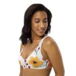 Recycled Padded Floral Bikini Top - Image 3