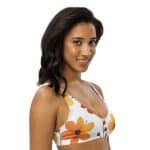 Recycled Padded Floral Bikini Top - Image 2