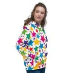 Women's All Over Printed Hoodie - Rainbow Star - Image 3