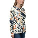Women's All Over Print Floral Sweatshirt - Image 3