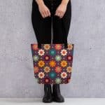 All Over Printed Floral Tote Bag - Image 3