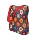 All Over Printed Floral Tote Bag - Image 9