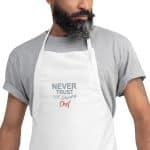 Never Trust a Skinny Chef Embroidered Apron - Image 8