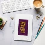 Take the risk or lose the chance Hardcover bound notebook