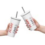 Insulated Tumbler with a Straw - Eat Drink and Be Scary