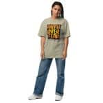 Faith Over Fear Oversized Faded T-shirt - AS Color - Image 2