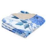 All Over Print Floral Sublimated Sherpa Blanket - Image 3