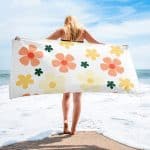 All Over Printed Floral Towel