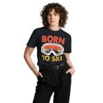 Born to Skii Unisex Premium T-shirt - AS Color - Image 2