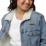 Women's Denim Sherpa Jacket - Coffee and Chill - Image 3