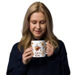 Leaf me Alone White glossy mug