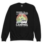 School is Important but Camping is Importanter Youth crewneck sweatshirt